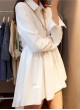   Conventional Pointed Collar Plus Size Shirt Dress
